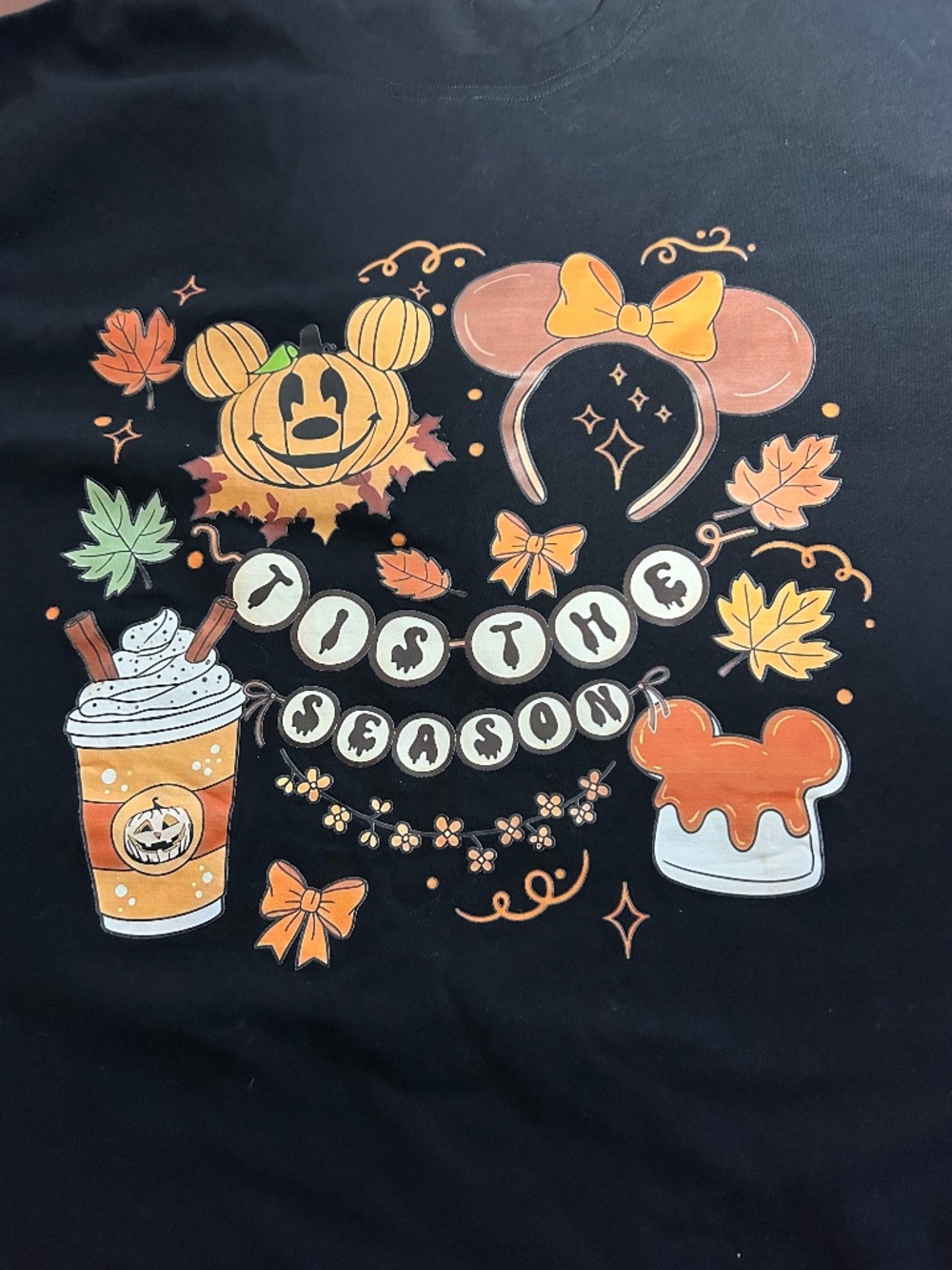 Disney "Spooky Season" Halloween Graphic Tee Black – Women’s XL